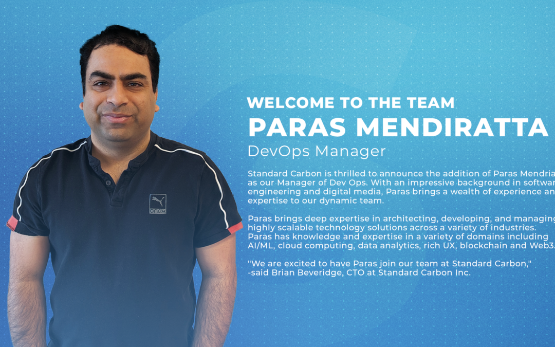 Standard Carbon Welcomes Paras Mendiratta as DevOps Manager